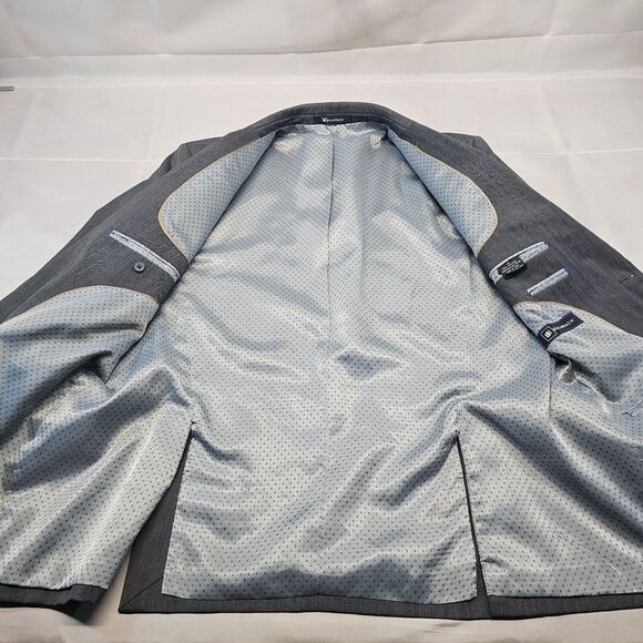 Bachrach Mens Blazer 42s Gray Two Button‎ - Picture 4 of 13